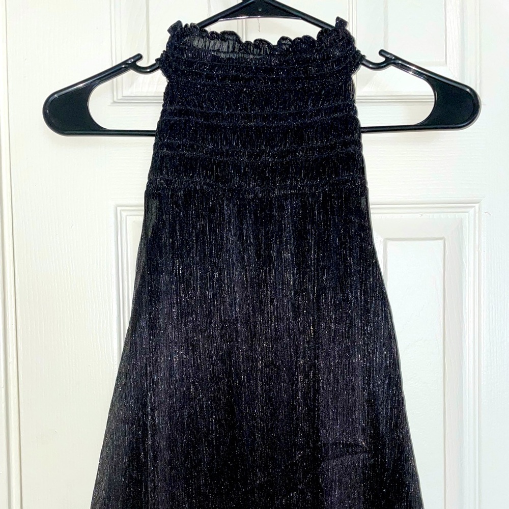 Smocked, metallic high neck tank. Never worn!